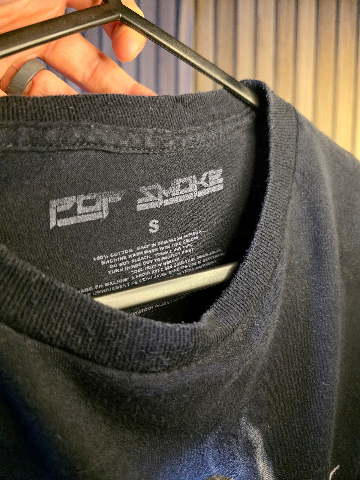 Pop Smoke Meet The Woo 2 Black Graphic T-Shirt Size S