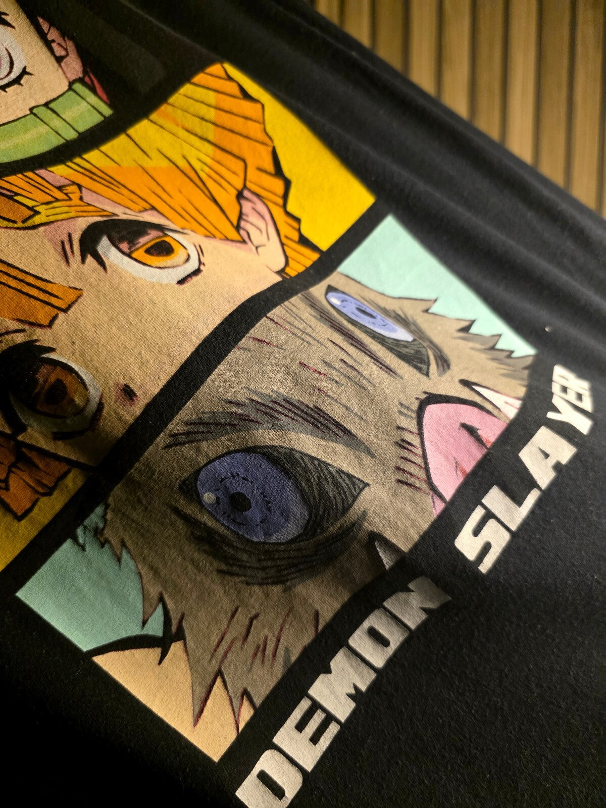 Demon Slayer Anime Graphic T-Shirt Black Size Regular S