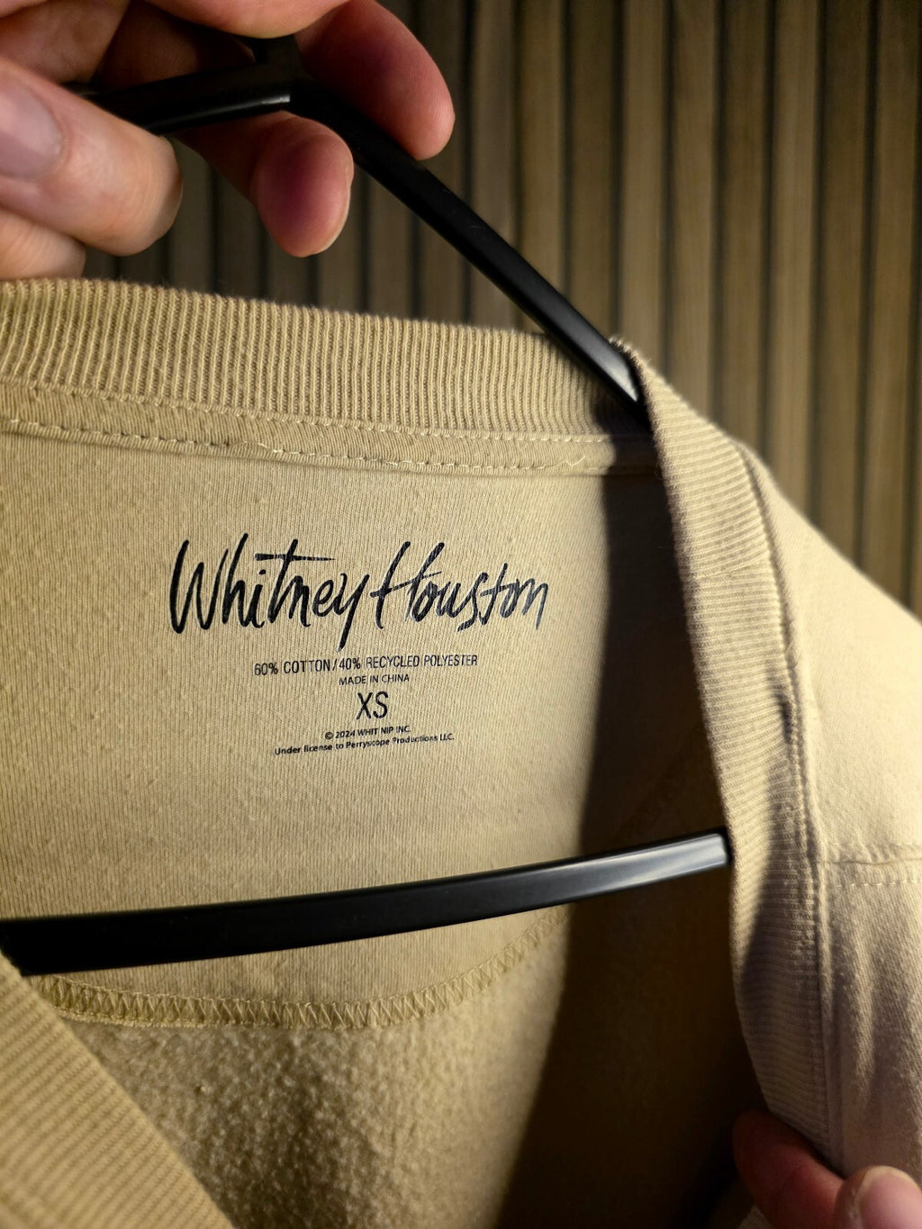 Whitney Houston Sweatshirt Beige XS Vintage Graphic