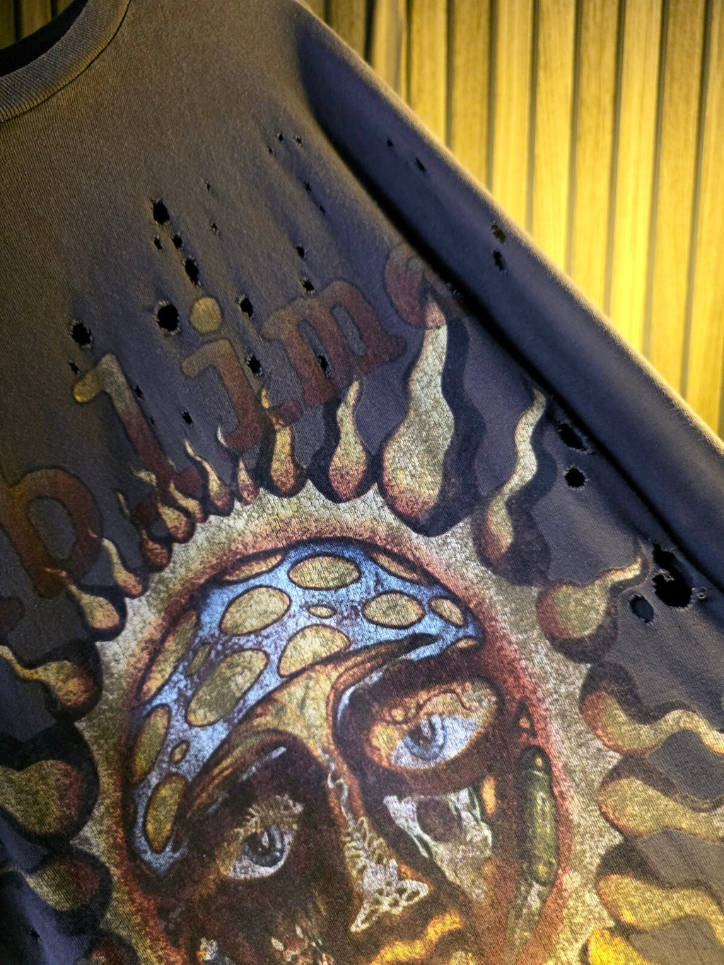 Sublime Sun Graphic T-shirt Distressed Black S/M