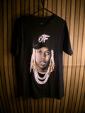 Lil Durk OTF Only The Family Men's T-shirt with Graphic Print Black Medium