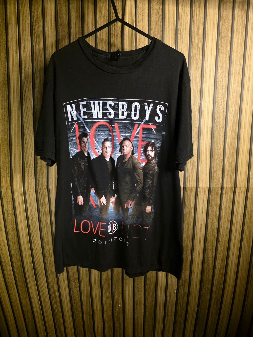 Newsboys Love Riot Tour 2011 Black Graphic T-Shirt Small