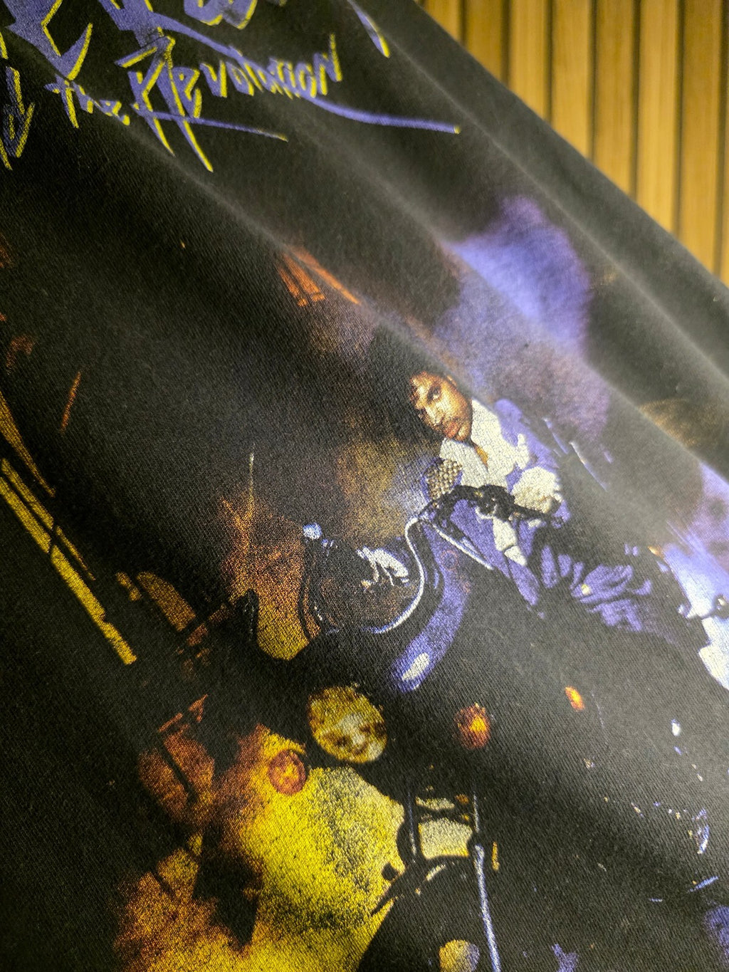 Prince Purple Rain Tour Graphic Black T-Shirt Size Regular XS